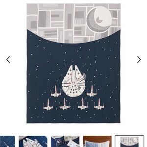 Pottery Barn Kids Star Wars Comforter - Navy and Gray